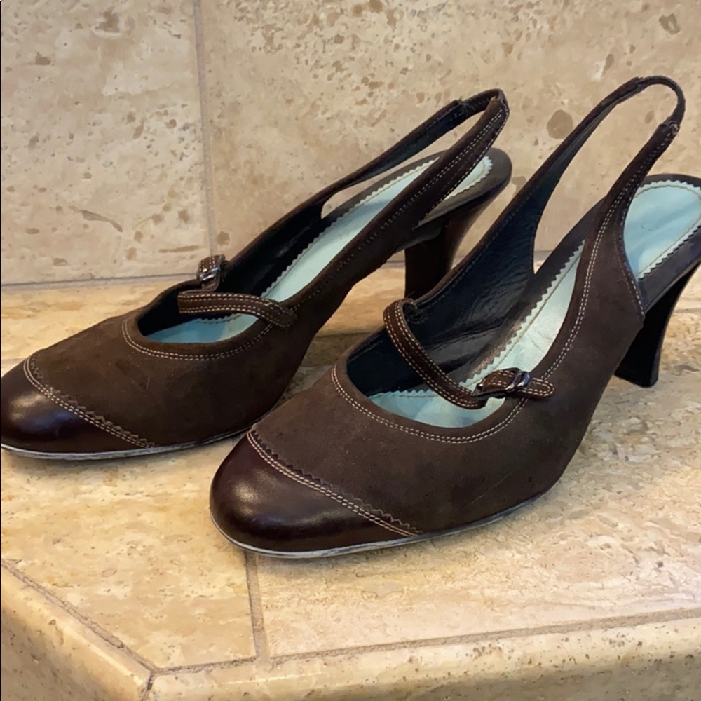 Classic Brown Sling Backs